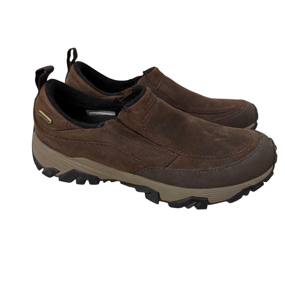 Merrell Shoes Womens Size 9 Coldpack Ice+ Moc Waterproof Vibram Brown Leather